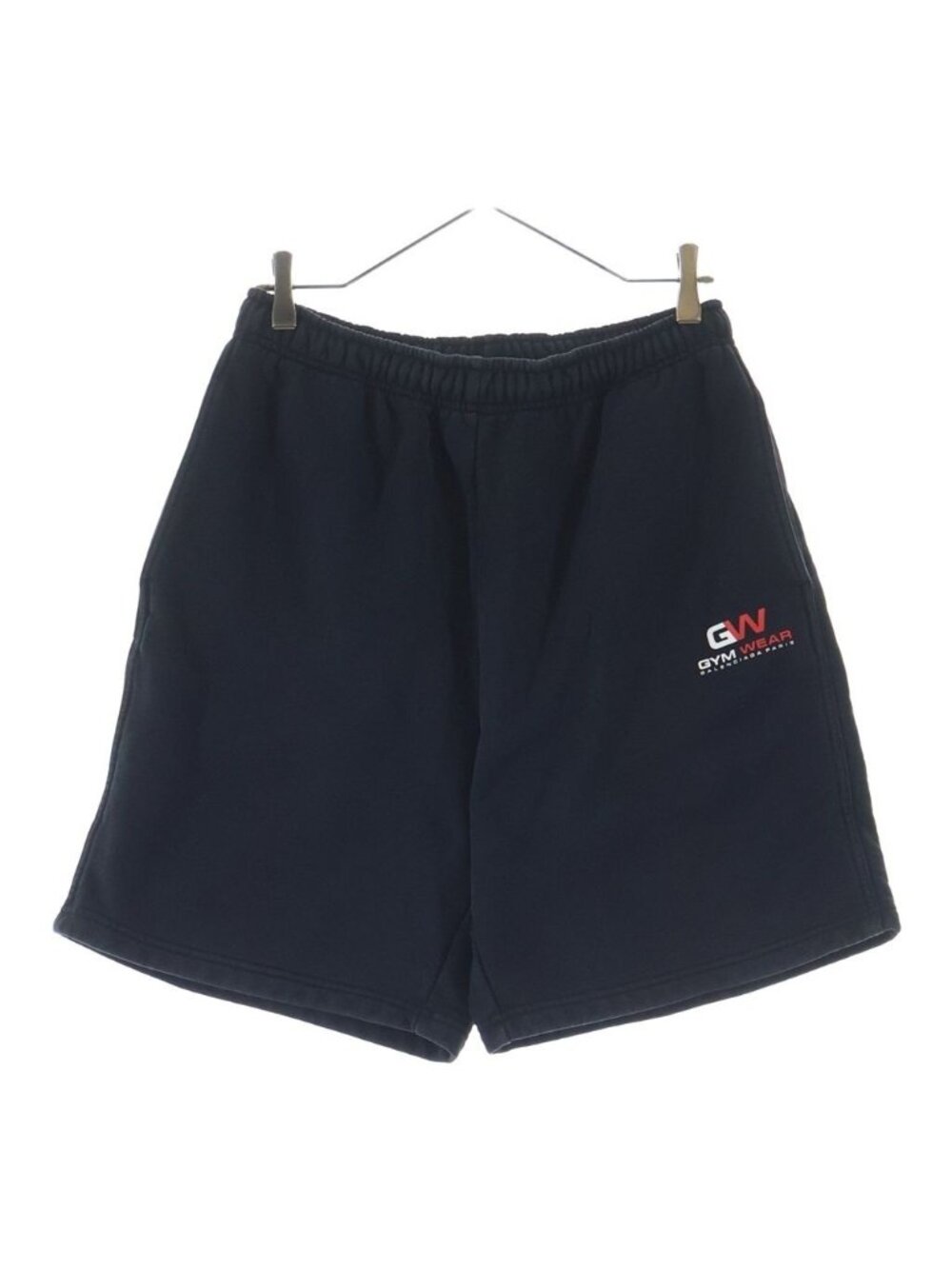Balenciaga Gym Wear Logo Oversized Sweat Shorts Black